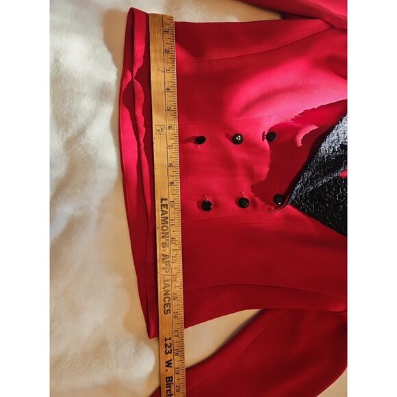 Julian Taylor Women's Petite 8, Red/Black Long Sleeve Blazer AND Pants Set - Picture 5 of 13